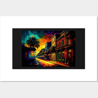 New Orleans at sunset Posters and Art